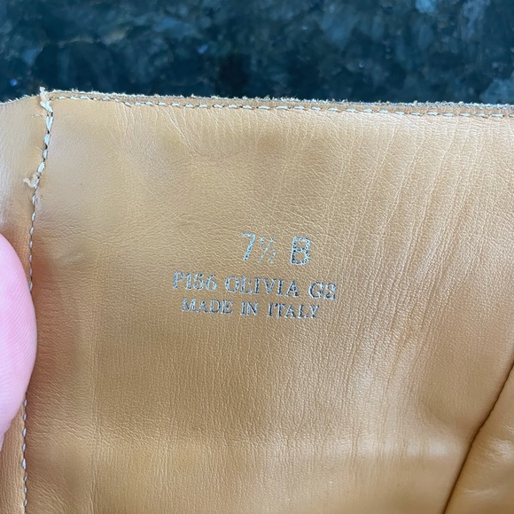 Coach Olivia P156 G2 Tall Heeled Boot Logo Signature Jacquard Brown Leather 7.5 - Picture 15 of 16